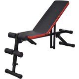 vidaXL Prilagodljiva vadbena klop s kompletom uteži in palic 60,5 kg | Shoptok.si