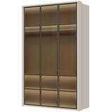 Jela Jagodina plakar sa aluminijumskim ramom P3-3AL - kolekcija opera - kašmir mat lak/al ram kašmir - 137x224x56cm Cene