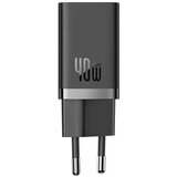 Baseus stenski polnilec (CCGP180101) - 2x Type-C - GaN - hitro polnjenje - 40W - črn | Shoptok.si