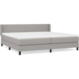  Box spring postelja z vzmetnico svetlo siva 200x200 cm blago, (20788943) | Shoptok.si