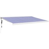 vidaXL Zložljiva tenda modra in bela 4x3 m blago in aluminij, (20760079) Cene