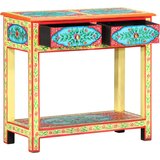  Ručno obojeni konzolni stol 80x35x75 cm od masivnog drva manga | shoptok.hr