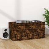  Kutija za pohranu vinilnih ploča smeđa 71 x 34 x 36 cm drvena | shoptok.hr