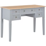 vidaXL Pisalna miza iz lesa 109,5x45x77,5 cm siva | Shoptok.si