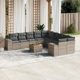  11-dijelni set vrtnih sofa od poliratana s jastucima sivi | shoptok.hr