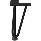  Noge s ukosnicama za stolić za kavu 4 kom. Crne 20 cm Puni čelik | shoptok.hr