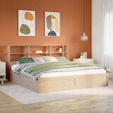 vidaXL Posteljni okvir brez vzmetnice 180x200 cm trdna borovina | Shoptok.si