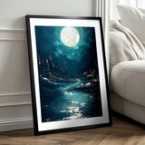  Zidni poster s extra efektom - moonlit waves Cijene