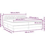  Box spring postelja z vzmetnico roza 180x210 cm žamet, (21791353) | Shoptok.si