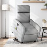 vidaXL električni masažni naslanjač s funkcijo vstajanja svetlo siv | Shoptok.si