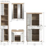 MID.YOU Kopalnica Lambada, Barva Hrasta, Bela, 4-Delna | Shoptok.si