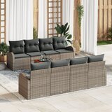 vidaXL 9-dijelni Vrtni Sofa Set s Jastučićima Siva Poli Ratan Akacija Cijene