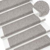  Samoljepljivi otirači za stepenice 15 kom 65x21x4 cm srebrni | shoptok.hr