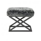 Atelier Del Sofa Capraz Plush - Black, Grey BlackGrey Pouffe | Eponuda.ba