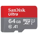 San Disk Ultra 100 MB/s micro SDXC 64GB C10 UHS-1 A1, adapter spominska kartica