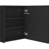  LED kupaonski ormarić s ogledalom sjajni crni 50 x 14 x 60 cm | shoptok.hr