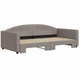 Dnevni krevet na razvlačenje smeđesivi 100 x 200 cm od tkanine | shoptok.hr