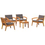  Set od 5 komada za bistro s jastučićima od akacijinog drveta | shoptok.hr