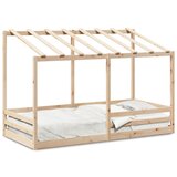 vidaXL Otroška postelja s streho bela 80x200 cm trdna borovina Cene