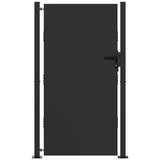 vidaXL Vrtna vrata Črna 110 x 180 cm Prašno lakirano jeklo, (5000249669) | Shoptok.si