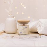 Nacomi Soy Candle Home Fragrances dišeča sveča z lesenim stenjem 140 g | Shoptok.si