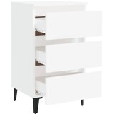  Krevetni ormarić s metalnim nogama 40x35x69 cm | shoptok.hr