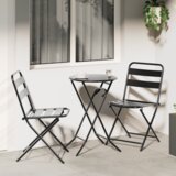vidaXL 3-dijelni sklopivi bistro set od antracitnog čelika | shoptok.hr