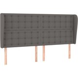  Uzglavlje s ušima sivo 203x23x118/128 cm od umjetne kože | shoptok.hr
