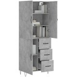  Visoka komoda siva betona 69,5x34x180 cm od konstruiranog drva Slike
