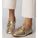 Gemre Golden elegant women's ballet flats with Serina embellishment | shoptok.hr