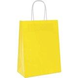  Papirnate vrećice 50 kom s ručkama žute 21x11x28 cm | shoptok.hr