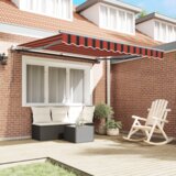 vidaXL Avtomatska retraktabilna tenda oranžna in rjava 350x250 cm | Shoptok.si