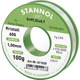 Stannol mehka spajkalna žica Kristall 600 v zlitini Flowtin TC Sn99Cu1 z 2\,5-odstotno vsebnostjo pretoka 1\,0 mm s premerom na 100 g tuljave Kristall 600 Fairtin spajkalna žica\, ne, (20428458) | Shoptok.si