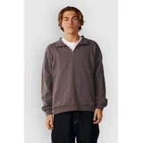 Premium Surf Qtr Zip Crew Pulover deep mushroom