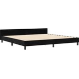  s opruga kutije s uzglavljem Crna 200 x 200 cm Baršun | shoptok.hr