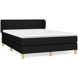  Krevet s oprugama i madracem crni 140x200 cm od tkanine | shoptok.hr