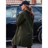 DStreet Płaszcz damski oversize LINNORE gładki długi oliwkowy | shoptok.hr