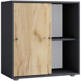 MID.YOU Pisarniški Regal Lona L, Antracit, Barva Hrasta | Shoptok.si