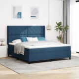  Box Spring Postelja z Vzmetnico - Modra - 180x200 cm - Tkanina, (22052192) | Shoptok.si