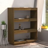 vidaXL knjižna omara za razdelitev prostora medeno rjava 80x35x103 cm | Shoptok.si