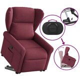  Naslonjač na podizanje od tkanine crvena boja vina | shoptok.hr