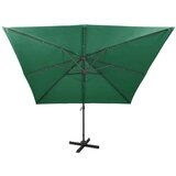  Vrtni senčnik z LED lučkami zelen 300 cm, (20729161) | Shoptok.si