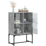 vidaXL Bočni ormarić sa staklenim vratima boja betona 69 x 37 x 100 cm | shoptok.hr
