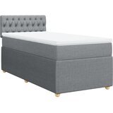 Maison Chic Box spring postelja - Vzmetna postelja z vzmetnico svetlo siva 80x200 cm blago SL17550, (21895357) | Shoptok.si