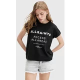 AllSaints Bombažna kratka majica TOUR ANNA ženska, črna barva, W071JA
