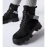 Gemre Black ankle boots with a decorative detachable strap Marco | Shoptok.si