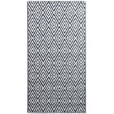 vidaXL Vanjski tepih bijelo-crni 160 x 230 cm PP | shoptok.hr