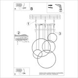 Thoro Črna aluminijasta LED viseča svetilka RIO – | Shoptok.si