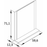 MID.YOU STENSKO OGLEDALO, 59,6/71,1/12,3 cm steklo, leseni material | Shoptok.si