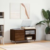 vidaXL Omarica za gramofonske plošče rjavi hrast 85x38x48 cm inž. les | Shoptok.si